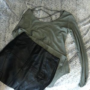 Army green forever 21 body suit